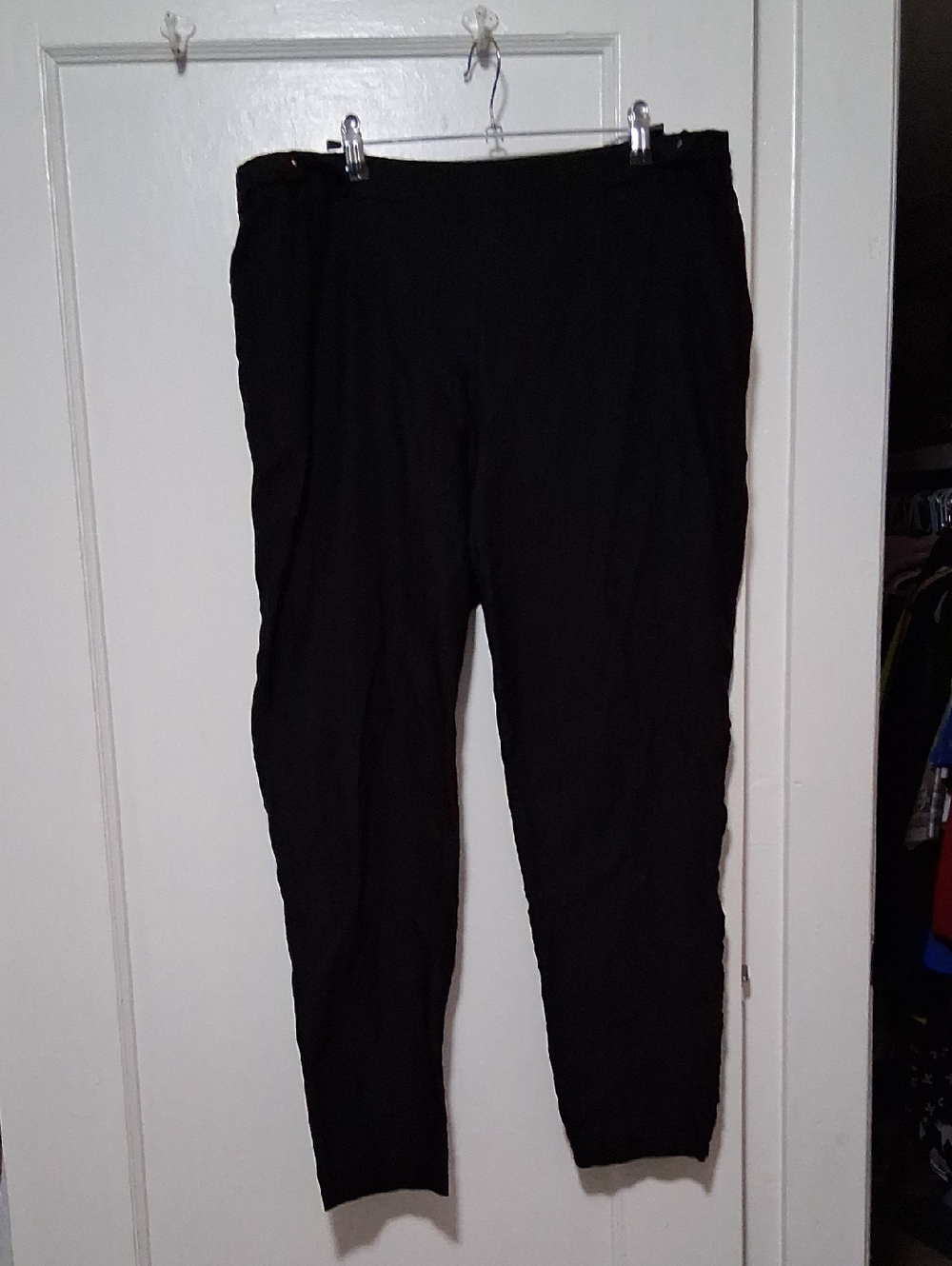 Womens Violets And Roses  Black Casual Pants